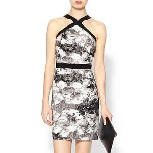 Tinley Road Black & White Floral Mia Halter Dress